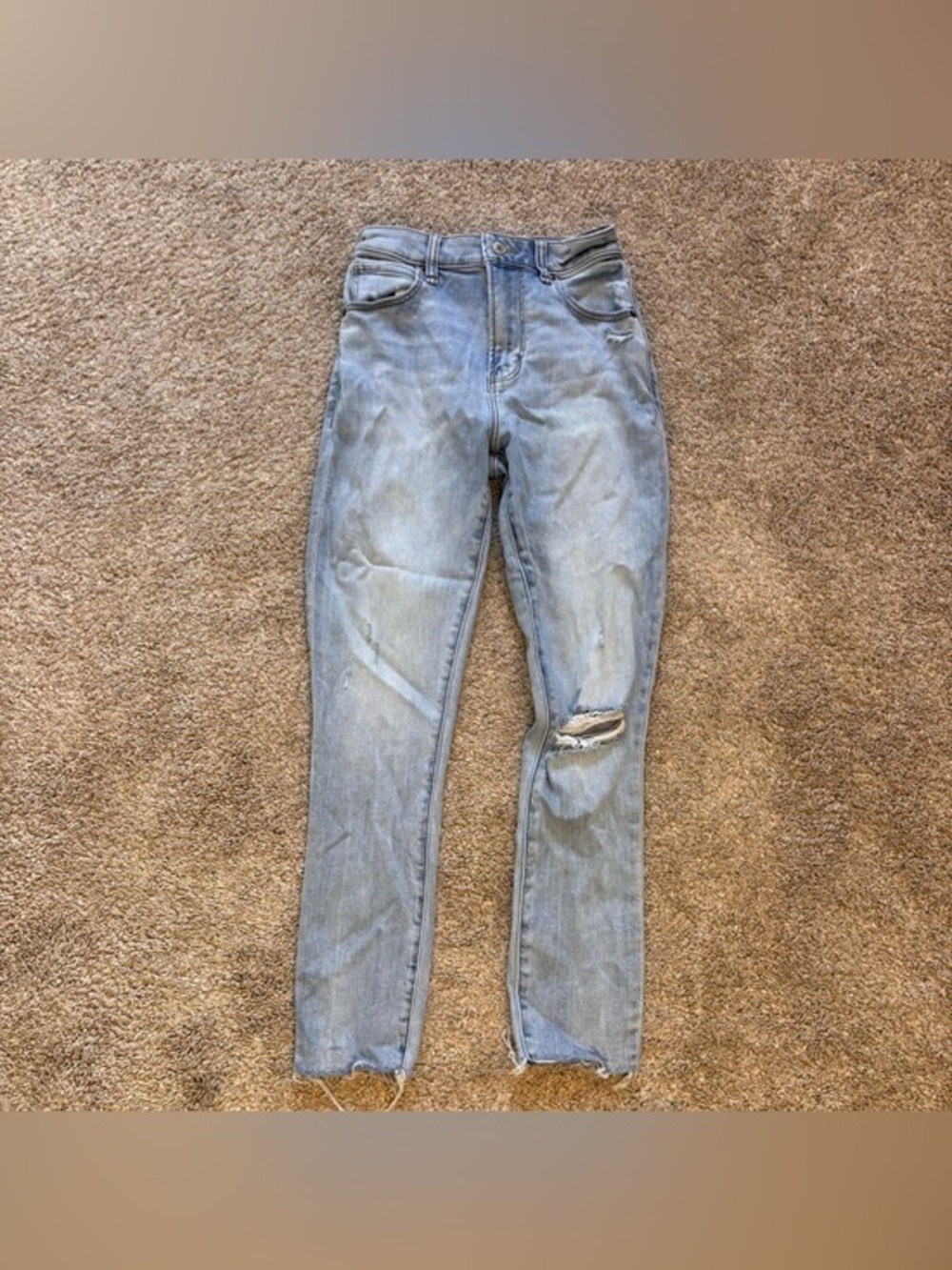 Abercrombie Curve Love Super Skinny Ankle Jeans 24 High Rise Distressed